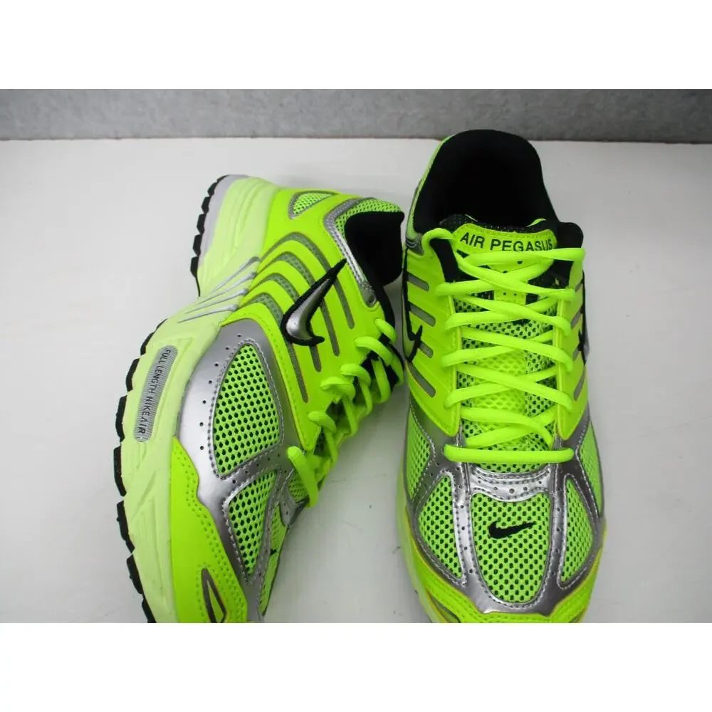 Nike Air Pegasus 2005 Volt Metallic Silver Black Sneakers Shoes Womens Sz 8